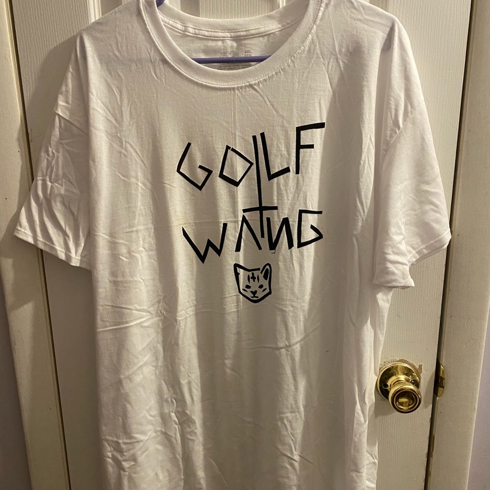 New golf wang design, stencil cut and screen printed by hand.